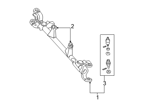 1999 Jeep Grand Cherokee Front Axle BUSHING-Control Arm Diagram for 52088220