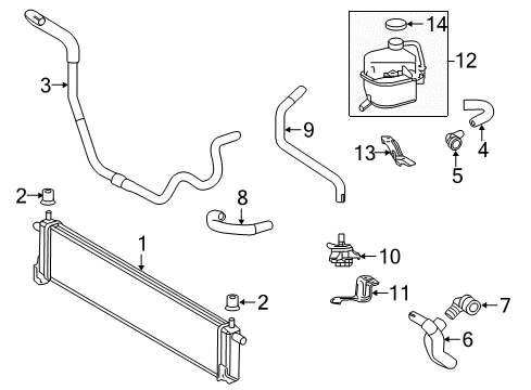 2018 Toyota RAV4 Inverter Cooling Components Outlet Hose Diagram for G9228-42010