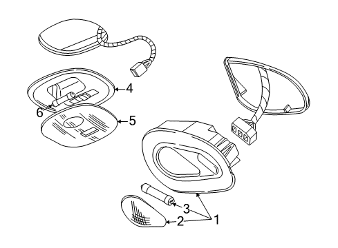 2000 Ford Expedition Interior Lamps Overhead Lamp Diagram for F85Z-13A702-AAD