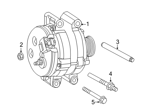 2018 Jeep Grand Cherokee Alternator Stud-2 End Diagram for 6509555AA