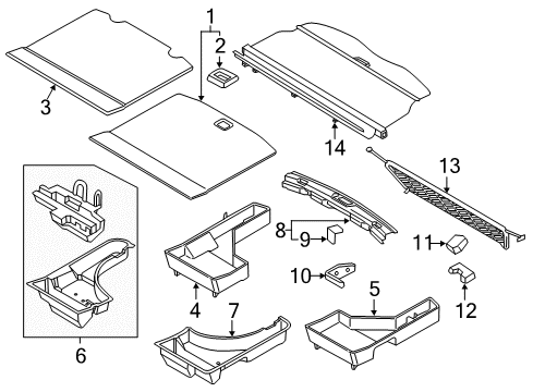 2017 Lincoln MKX Interior Trim - Rear Body Insulator Diagram for FA1Z-5811168-A