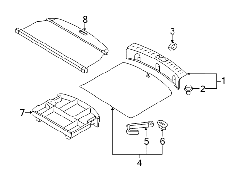 2013 Kia Sportage Interior Trim - Rear Body Handle Assembly-Lower Body Diagram for 857203W003