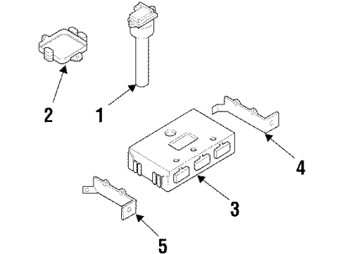 1996 Acura SLX Ignition System Switch Assembly, Ignition Coil Power Diagram for 8-16198-239-0