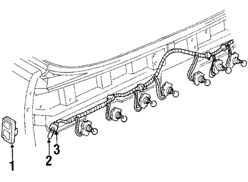 1986 Chevrolet Caprice Front Lamps - Side Marker Lamps Lamp Asm-Front Side Marker (LH) Diagram for 5974203