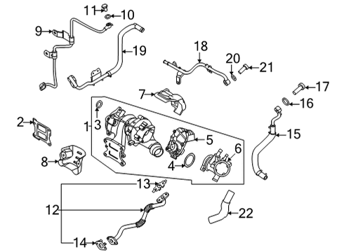 2022 Hyundai Tucson Turbocharger & Components O-Ring Diagram for 28233-2M800