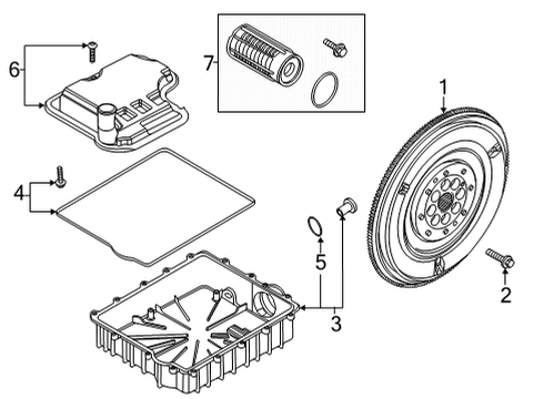 2021 Ford Mustang Automatic Transmission Screen Diagram for KR3Z-7A098-A