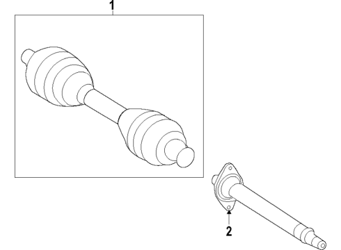 2019 Infiniti QX30 Front Axle Shaft Assembly-Front Drive RH Diagram for 39100-5DC0C