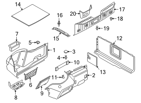 2019 BMW Z4 Interior Trim - Rear Body Blind Plug Diagram for 07147140849