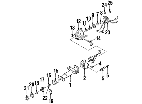 2001 Oldsmobile Intrigue Housing & Components Sensor Asm, Steering Wheel Position Diagram for 10415656