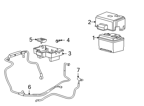 2004 Ford Focus Battery Positive Cable Diagram for 2M5Z-14300-BA