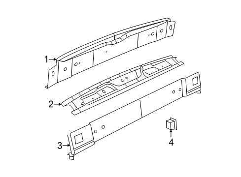 2014 Dodge Grand Caravan Rear Body Panel-LIFTGATE Opening Diagram for 5109056AA