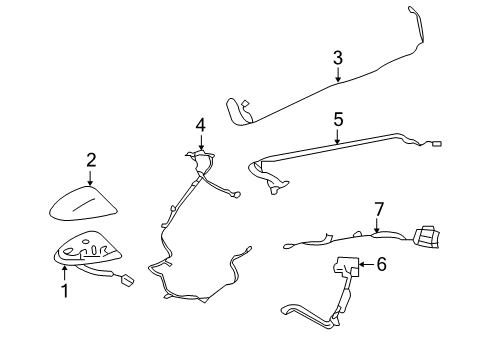 2010 Nissan 370Z Antenna & Radio Rod-Antenna Diagram for 28215-JJ50A