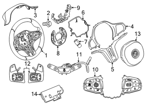 2021 BMW M235i xDrive Gran Coupe Steering Column & Wheel, Steering Gear & Linkage Clamping Bolt Diagram for 32106765080