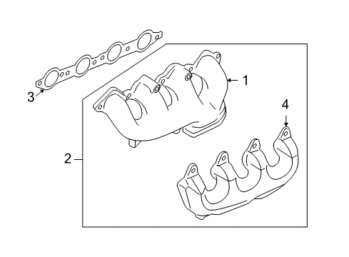 2015 Chevrolet Camaro Exhaust Manifold Exhaust Manifold Diagram for 12622623