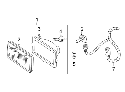 2004 Chevrolet Blazer Fog Lamps Lamp Asm, Front Fog Diagram for 16530308