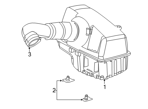 2005 Dodge Stratus Air Intake Air Cleaner Hose Diagram for 5017002AA