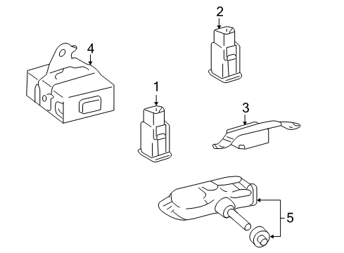 2011 Lexus ES350 Tire Pressure Monitoring Receiver Assy, Tire Pressure Monitor Diagram for 89760-33030