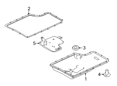 2020 Ford F-250 Super Duty Automatic Transmission Pan Gasket Diagram for LC3Z-7F396-B