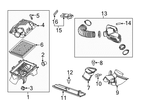 2014 Chevrolet Malibu Powertrain Control Water Deflector Diagram for 22939201