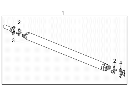 2020 GMC Sierra 3500 HD Drive Shaft - Rear Flange Diagram for 84272141