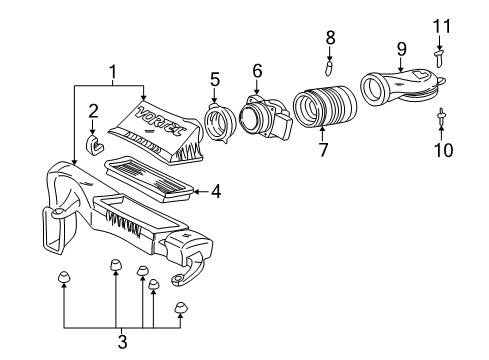 2003 GMC Safari Powertrain Control Oxygen Sensor Diagram for 12589549