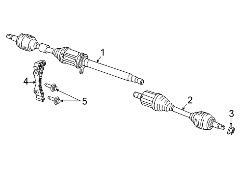 2017 Chrysler Pacifica Drive Axles - Front Shaft-Axle Half Diagram for 68494387AA