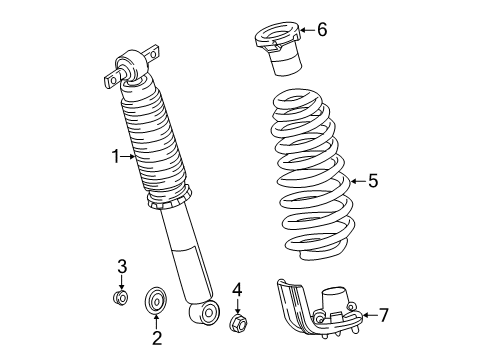 2019 Honda Odyssey Shocks & Components - Rear Rubber, R. RR. Spring Mounting(Lower) Diagram for 52744-THR-A03
