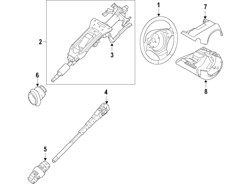 2015 BMW M4 Steering Column & Wheel, Steering Gear & Linkage Steering Wheel Heating Push-Button Diagram for 61319201736