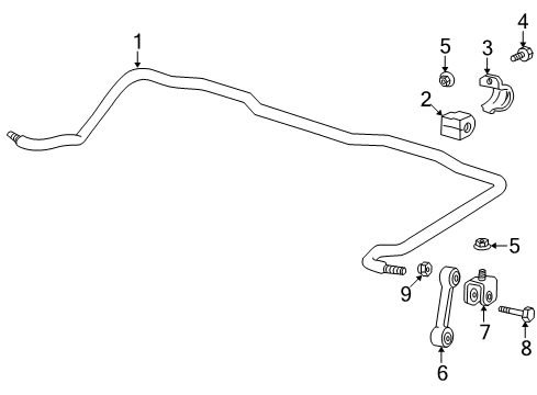 2001 BMW Z3 Stabilizer Bar & Components - Rear Stabilizer, Rear Diagram for 33552693754