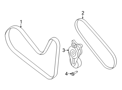 2013 Ford Edge Belts & Pulleys Drive Belt Diagram for BT4Z-8620-E