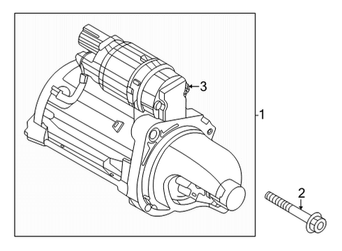 2022 Hyundai Santa Cruz Starter Starter Assy Diagram for 361002S000