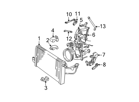 1990 Chevrolet Astro A/C Condenser, Compressor & Lines Compressor Asm, A/C V-5 Diagram for 1135456