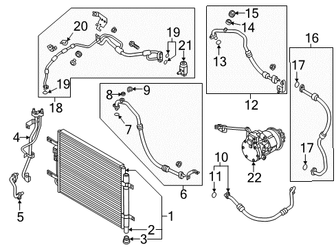 2017 Hyundai Ioniq Air Conditioner Hose-Discharge Diagram for 97762-G7000