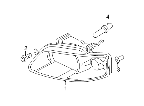 2005 Chevrolet Aveo Bulbs Retainer, Front Turn Signal Lamp Diagram for 96453541