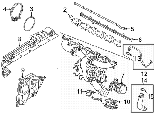 2022 BMW M240i xDrive Turbocharger & Components HEAT SHIELD, WASTEGATE VALVE Diagram for 11659884346