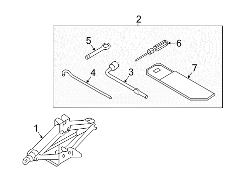 2016 Hyundai Tucson Jack & Components Jack Assembly Diagram for 09110-D3000