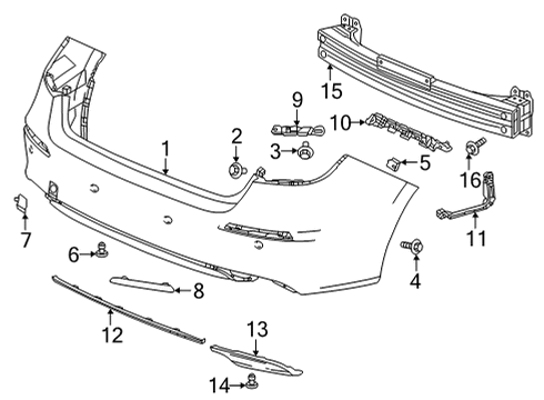 2022 Honda Civic Bumper & Components - Rear REFLECTOR, R- RR Diagram for 33505-T20-A01