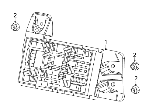 2021 Ram 1500 Fuse & Relay Part Diagram for 68467640AA