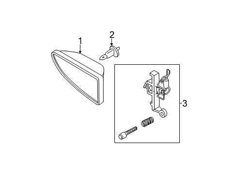 2002 Ford Focus Bulbs Fog Lamp Assembly Diagram for YS4Z-15L203-BB