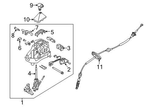 2020 Kia Sorento Center Console Lever Assembly-Atm Diagram for 46700C5530