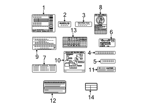 2005 Nissan Murano Information Labels Label-Air Con Diagram for 27090-C9904