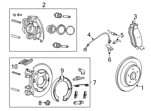 2005 Jeep Liberty Anti-Lock Brakes Plate-Disc Brake CALIPER Diagram for 52128414AC