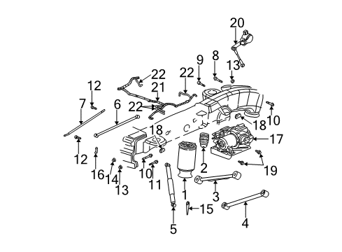 2006 GMC Envoy XL Rear Suspension Auxiliary Spring Diagram for 10386222