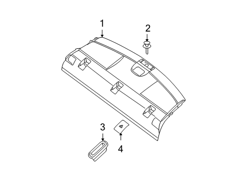 2011 Nissan Sentra Interior Trim - Rear Body FINISHER - Rear Parcel Shelf Diagram for 79910-9AA1A