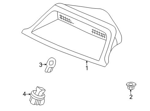 2003 Acura RL High Mount Lamps Lamp Unit Diagram for 34271-SZ3-003