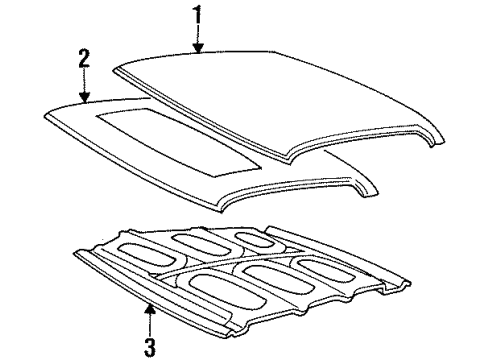 1997 Cadillac DeVille Roof & Components Weatherstrip Asm, Front & Rear Side Door Upper Diagram for 25660260