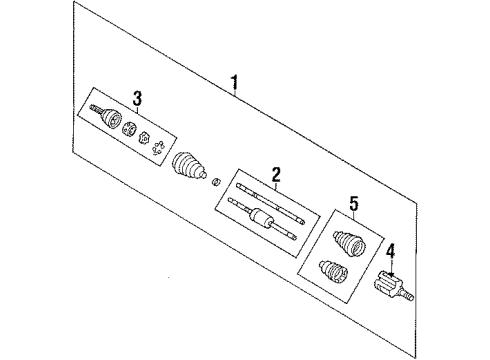 1989 Pontiac Grand Prix Drive Axles - Front Joint Kit-Seal & C/V Diagram for 26020958