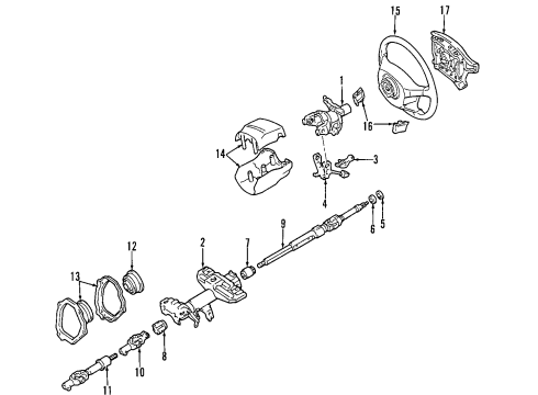 1998 Toyota RAV4 Steering Column & Wheel, Steering Gear & Linkage Column Shaft Diagram for 45260-42050