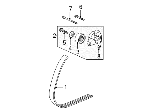 2005 Honda CR-V Belts & Pulleys Belt, Acg Diagram for 31110-RLF-003