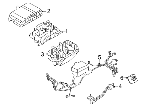 2007 Kia Optima Electrical Components Wiring Assembly-Front Diagram for 912002G701